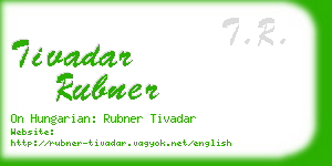 tivadar rubner business card